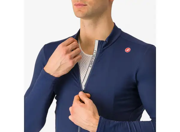 Castelli Espresso Thermal męska koszulka Belgian Blue