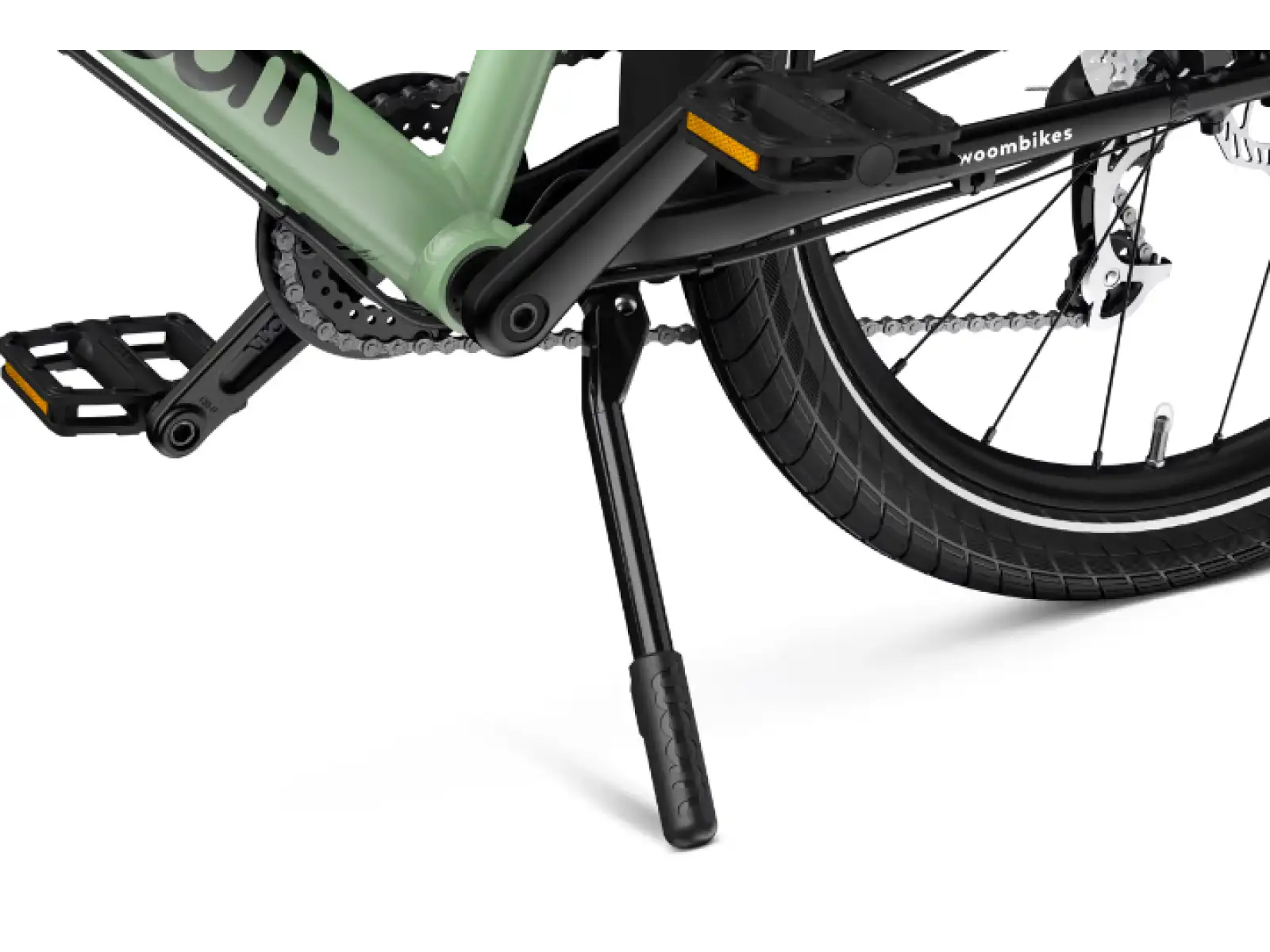 Woom 4 Now rower dziecięcy 16" Moss Green/Formular Red