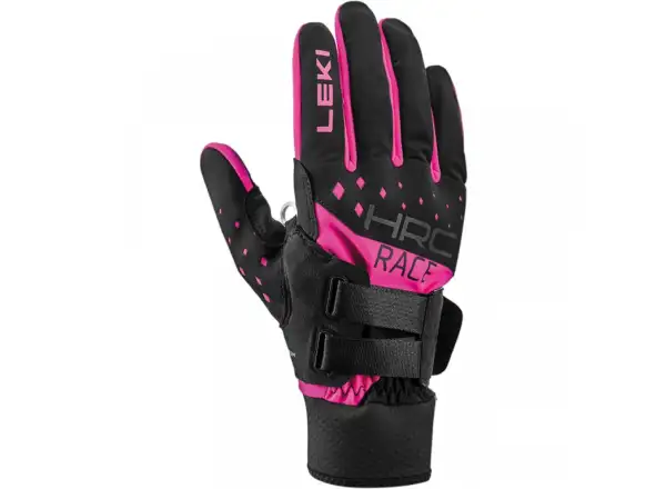 Leki HRC Race Shark rękawice biegowe Black/Pink