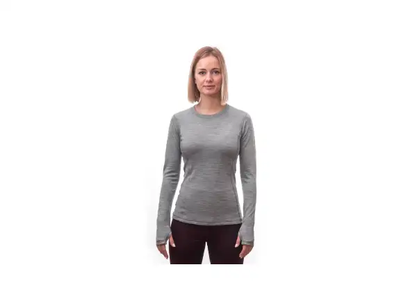 Sensor Merino Bold damski podkoszulek długi rękaw Cool Gray