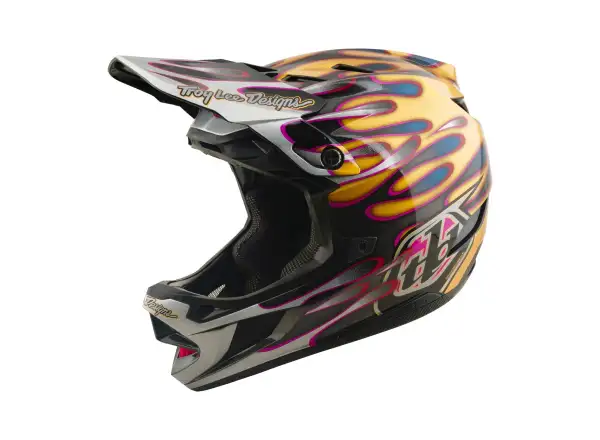 Troy Lee Designs D4 Carbon MIPS kask Overspray Gold/Black