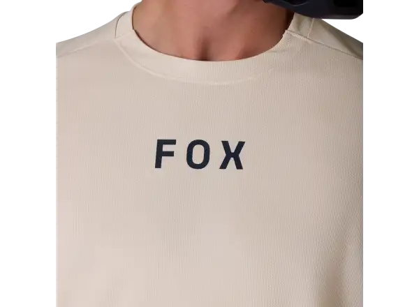 Fox Ranger męska koszulka rowerowa z krótkim rękawem Wordmark Chalk