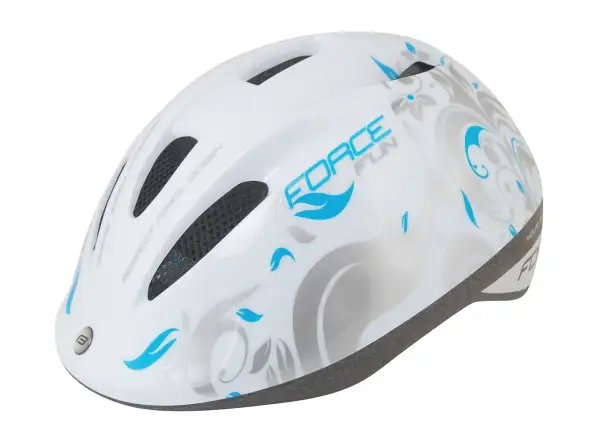 Force Fun Flower dziecięcy kask biała/szara