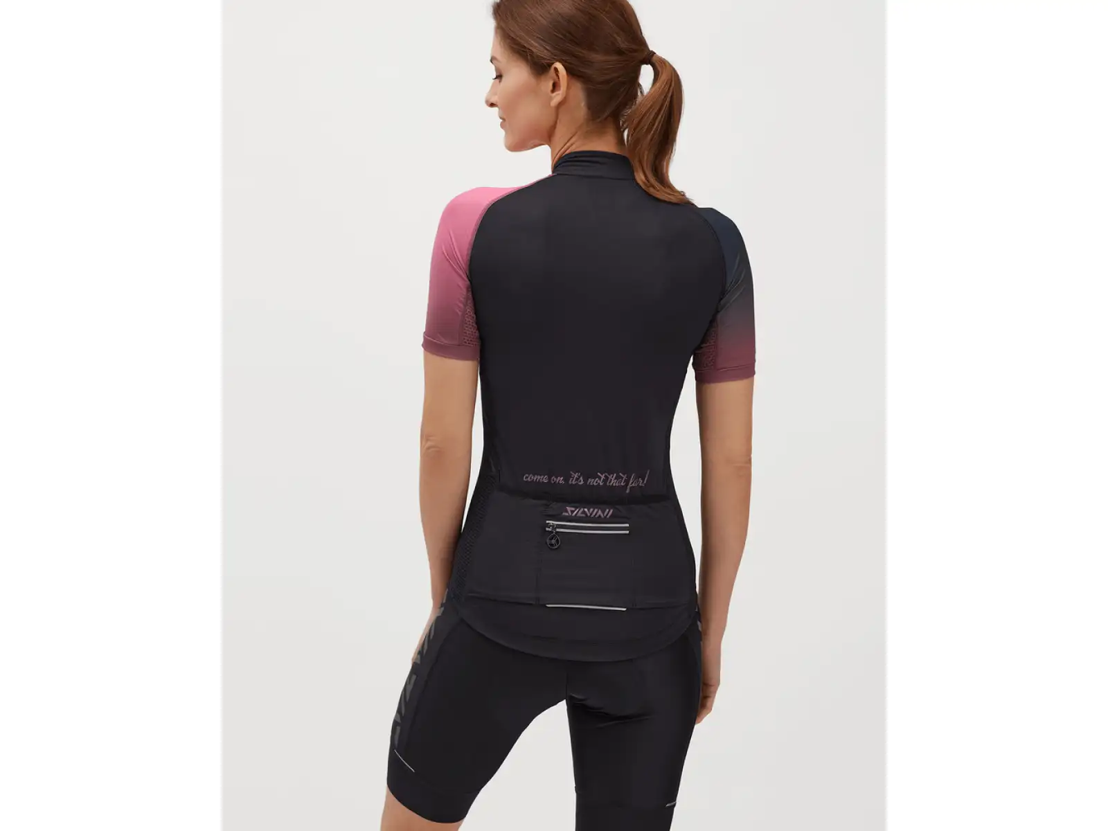 Silvini Mazzana damski dres krótki rękaw Black/Fuchsia