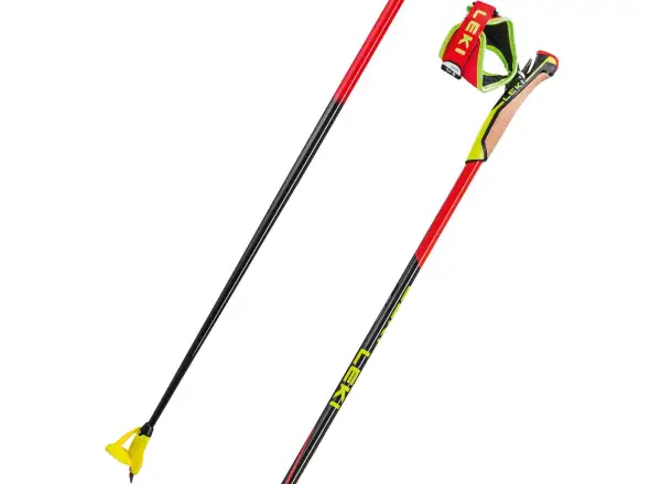 Leki HRC Max Poles kije biegowe Bright Red/Neon Yellow/Carbon Structure