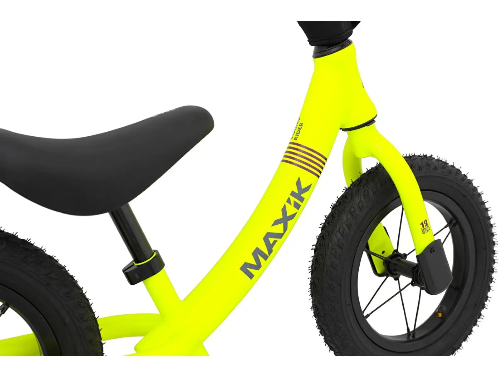 rowerek biegowy MAXÍK Evo Lite fluo żółta/fioletowa