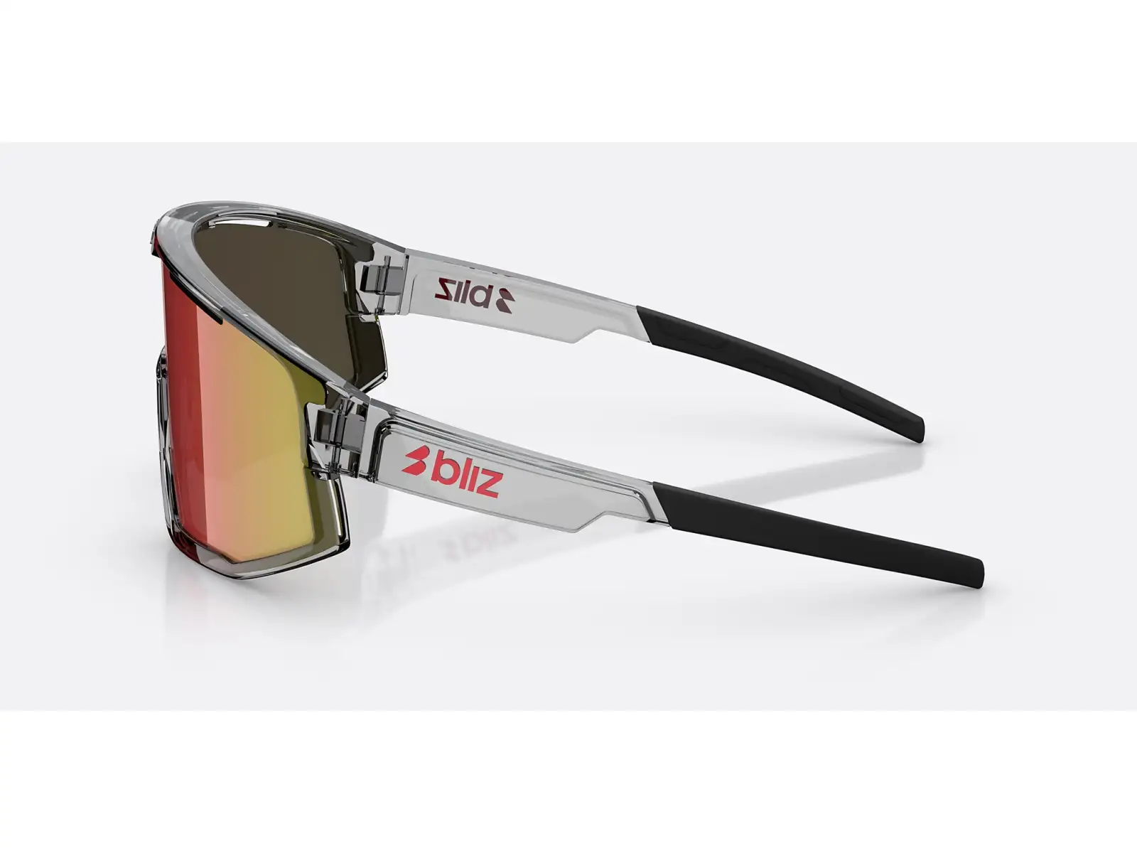 Bliz Fusion okulary przeciwsłoneczne Transparent Dark Grey/Brow Red Multi