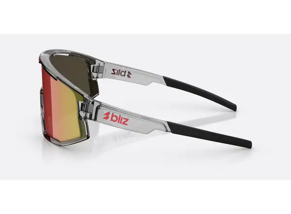 Bliz Fusion okulary przeciwsłoneczne Transparent Dark Grey/Brow Red Multi