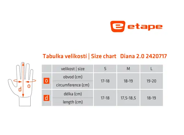 Etape Diana 2.0 damskie rękawice czarna/tęczowa