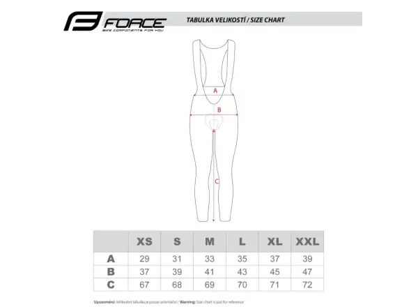 Force Reflex Line Lady damskie spodnie z wkładką czarna