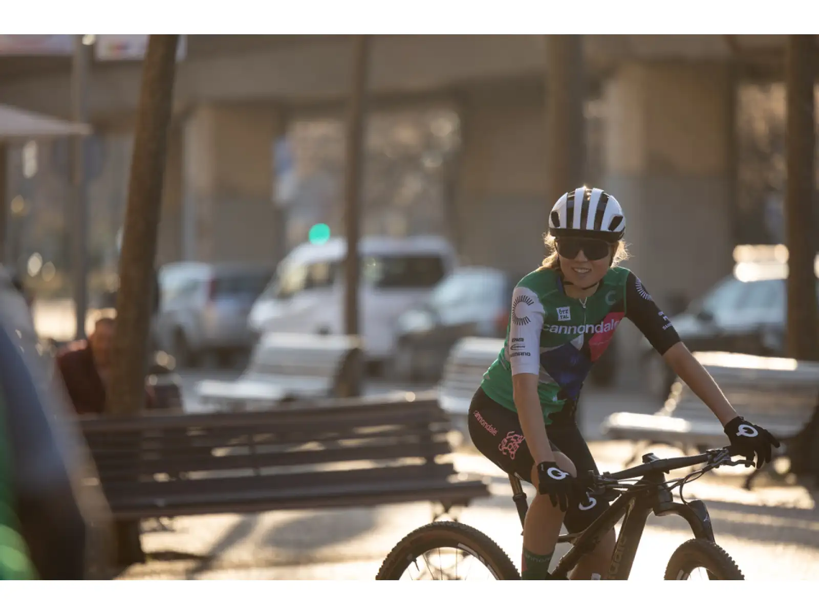 Cannondale CFR Replica męska koszulka z krótkim rękawem zielona/niebieska