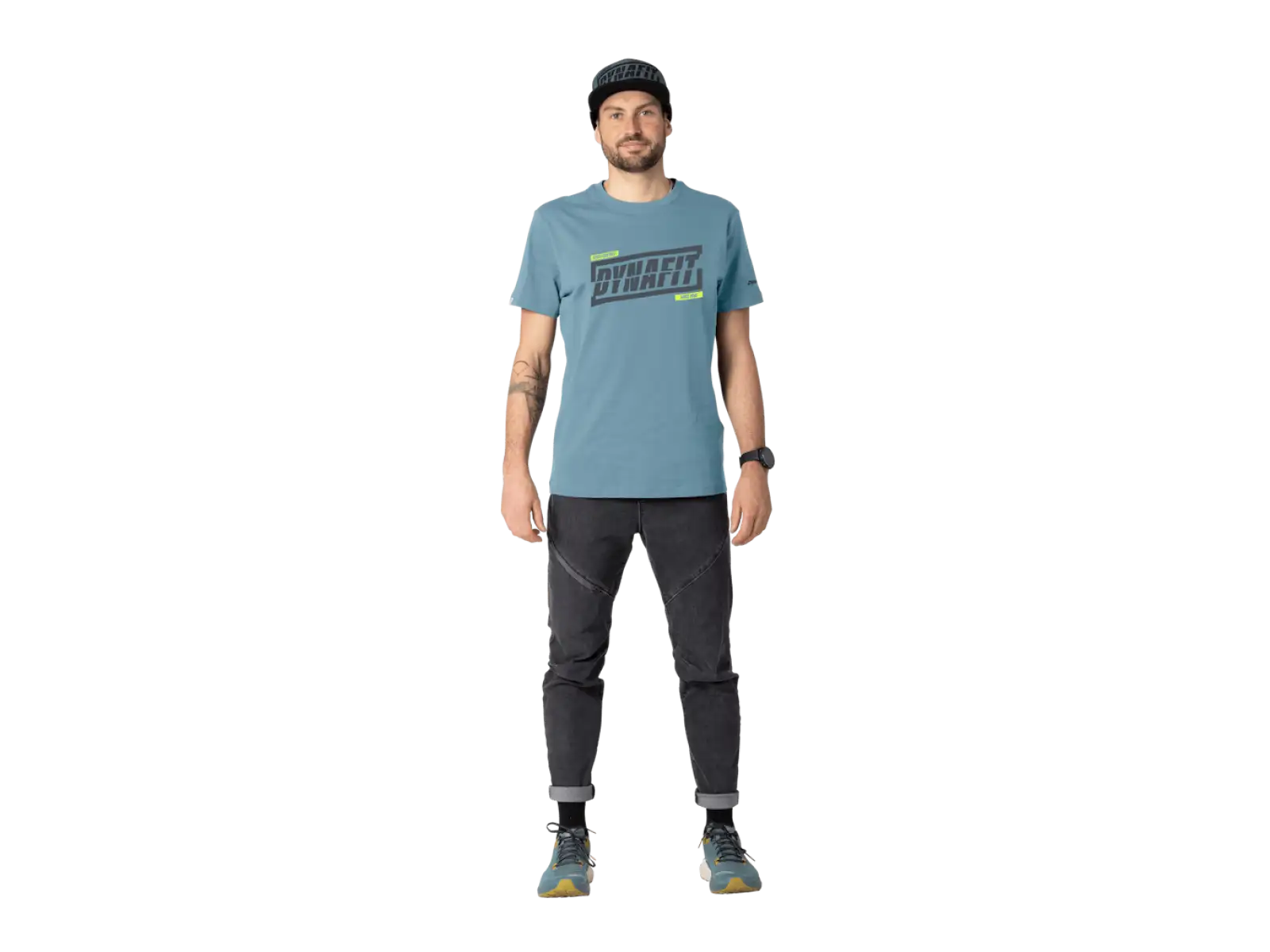 Dynafit Graphic Cotton męska koszulka z krótkim rękawem Smoke Blue