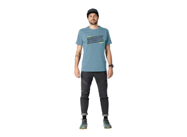 Dynafit Graphic Cotton męska koszulka z krótkim rękawem Smoke Blue
