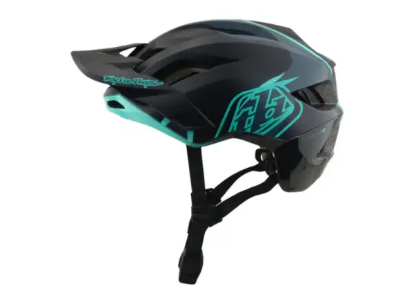 Troy Lee Designs Flowline SE MIPS kask Badge Carbon/Real Teal