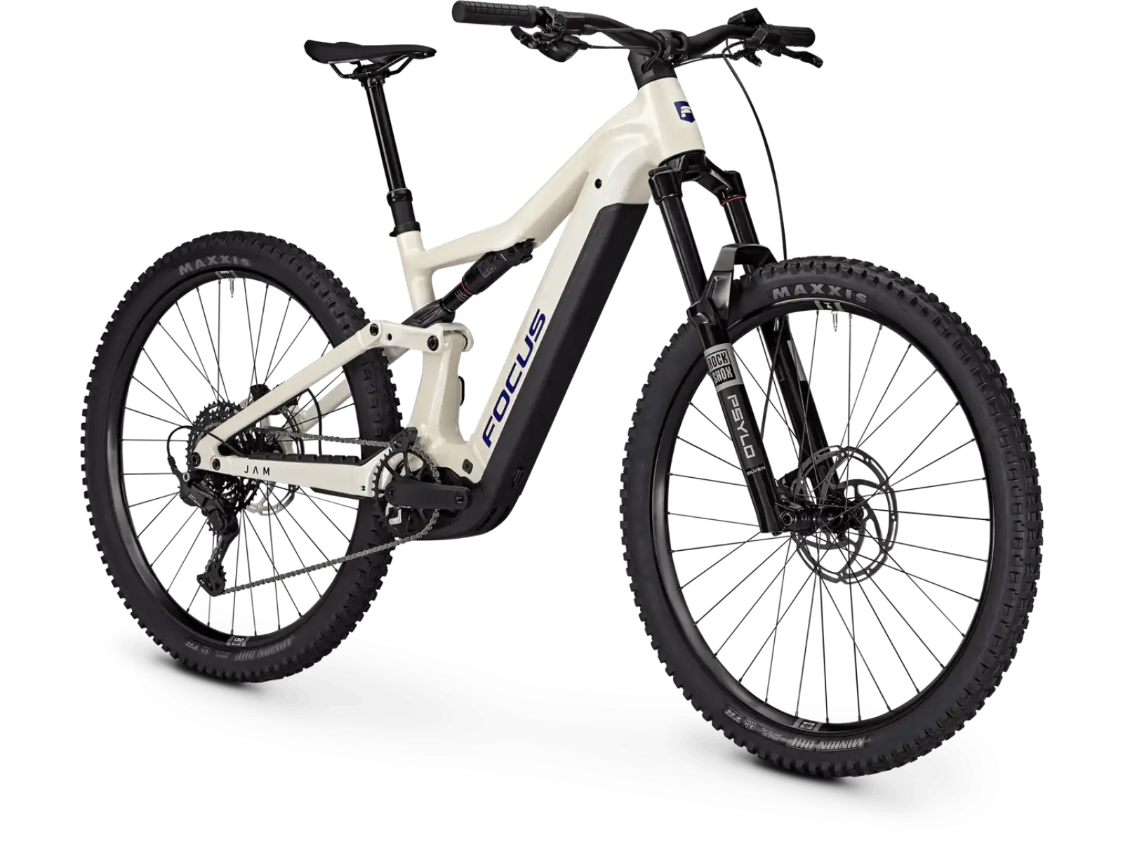 Focus JAM 7 800Wh w pełni amortyzowany rower elektryczny Champagne / Shellwhite