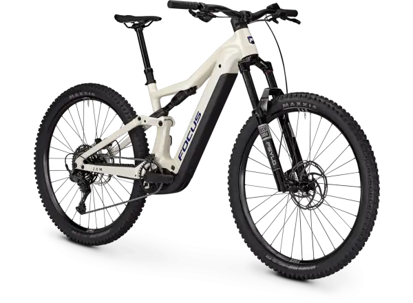 Focus JAM 7 800Wh w pełni amortyzowany rower elektryczny Champagne / Shellwhite