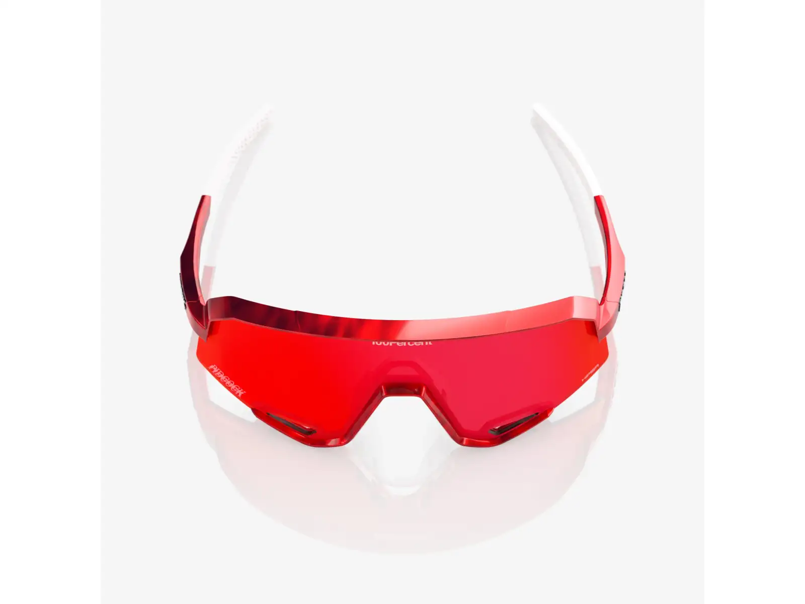 100% Slendale Pidcock Le okulary rowerowe Gloss Red Holographic HiPER Red Mirror Lens