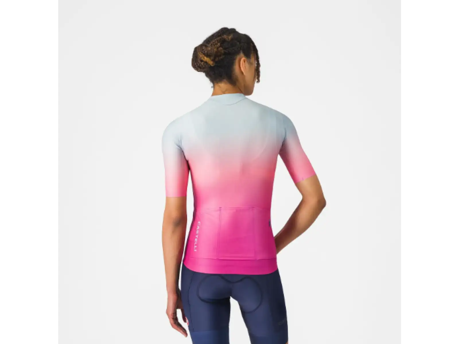 Castelli UPF W damska koszulka Winter Sky/Violet Pink