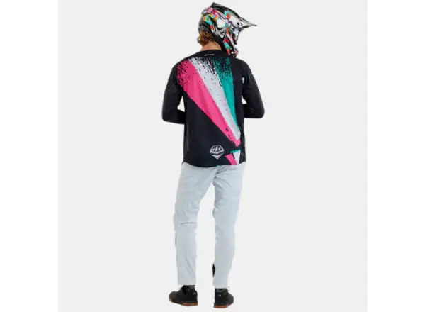 Troy Lee Designs Sprint Full Pull męska koszulka z długim rękawem Black