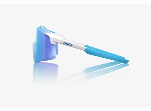 100% Aerocraft okulary Matte White/HiPER Blue Mirror