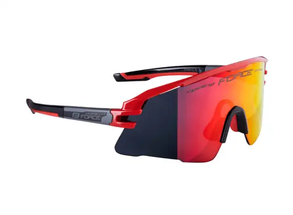 Force Ambient okulary rowerowe czerwona/szara, czerwone lustrzane szkła
