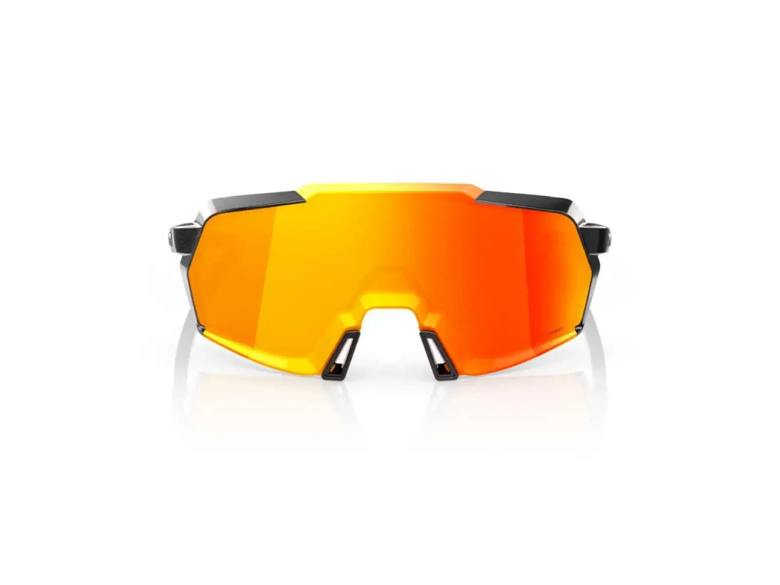 100% Korbin okulary Gloss Metallic Black HiPER Red Multilayer Mirror