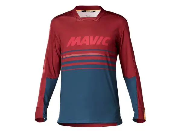Mavic Deemax Pro koszulka męska długi rękaw Red Dahlia/Poseidon 2020