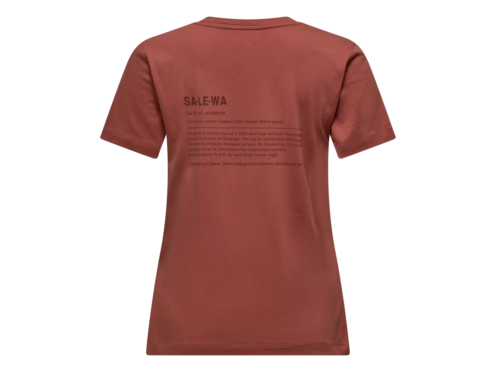 Salewa Eagle Vocab T-shirt damski t-shirt krótki rękaw Etruscan red