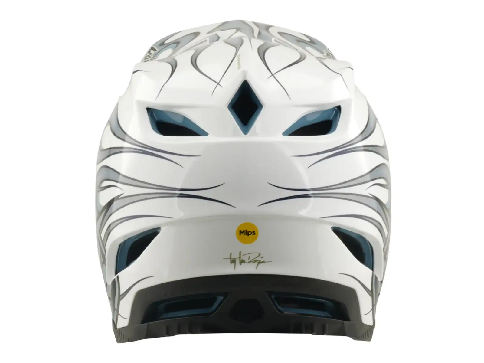 Troy Lee Designs D4 Composite MIPS kask Torched white/Silver