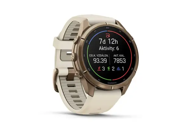 Garmin Fénix 9 Pro inReach 43 mm smartwatch Autumn gold Titanium Cream/French gray