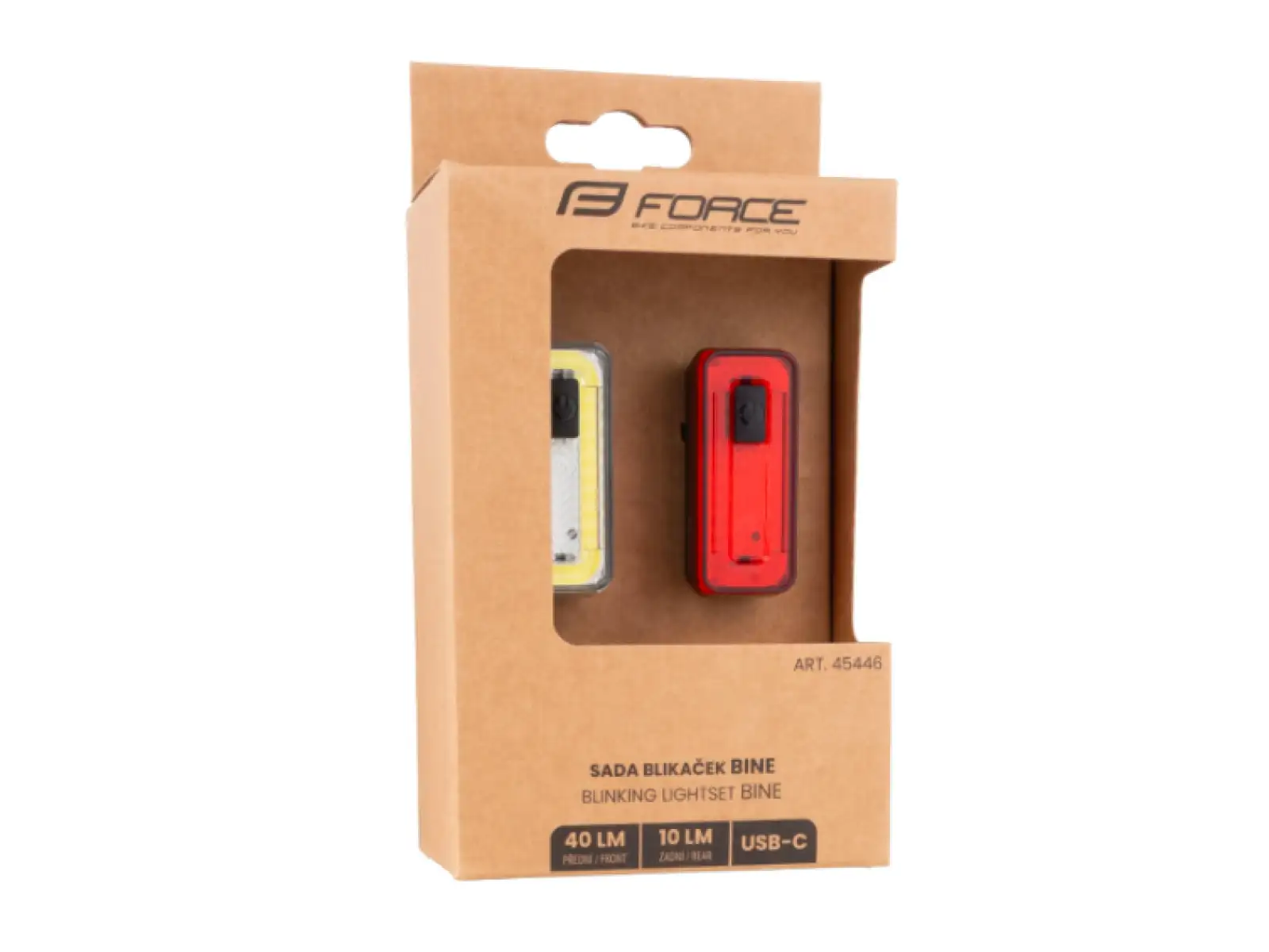 Force Bine USB zestaw światełek przednie i tylnie