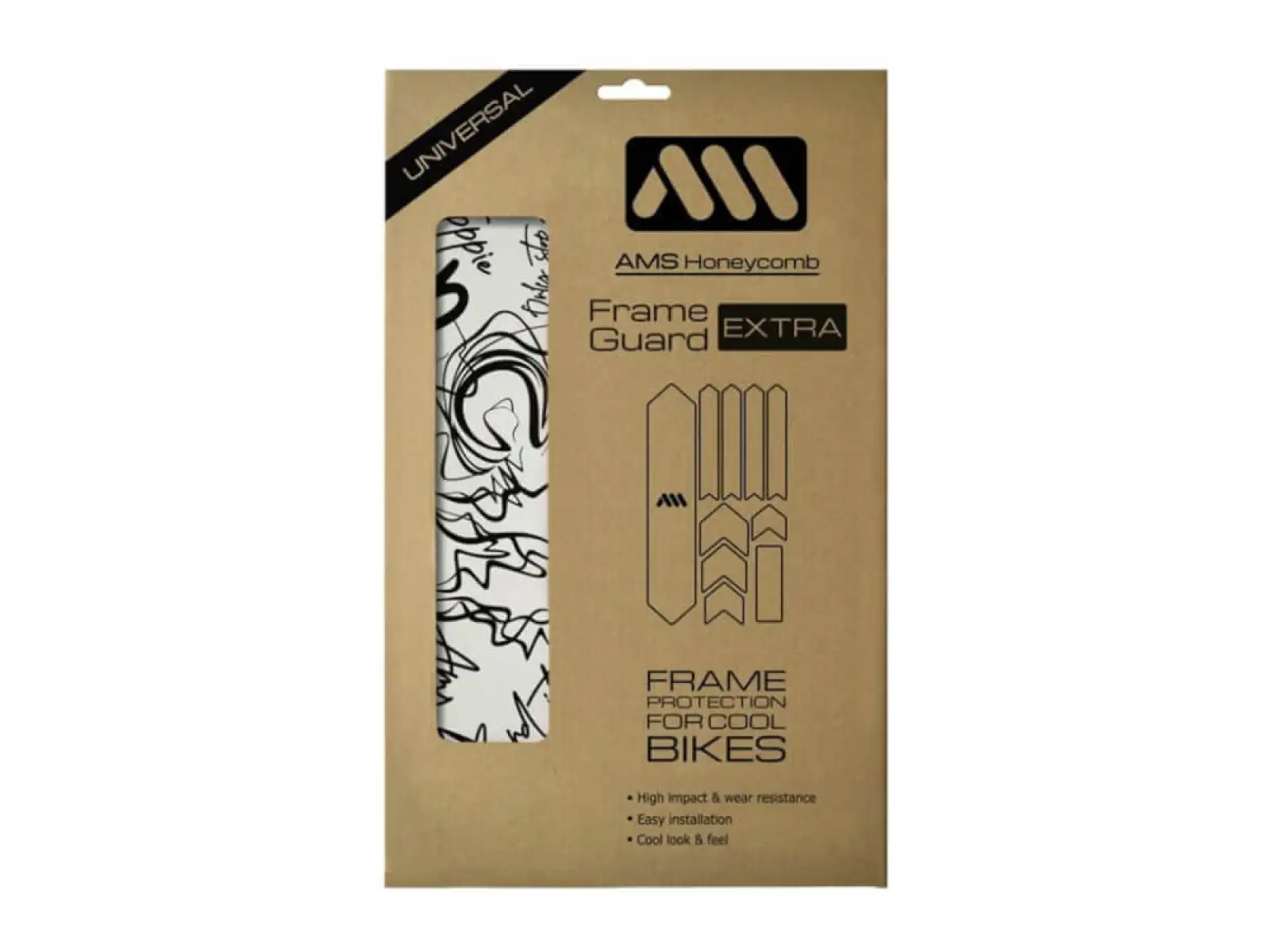 All Mountain Style naklejki ochronne na ramę Extra Signature Black