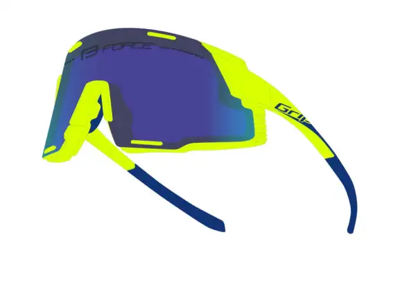 Force Grip okulary rowerowe Fluo/niebieskie