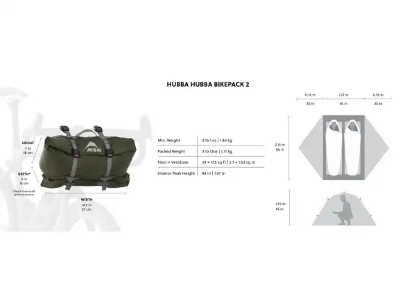 MSR Hubba Hubba Bikepack 2 namiot 2 osoby