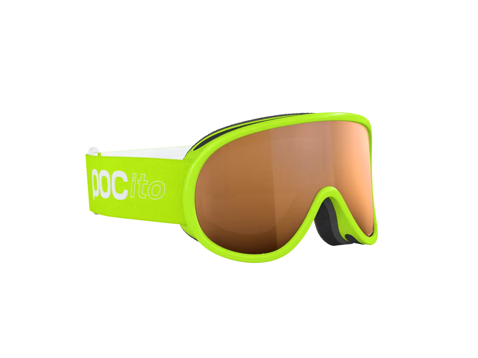 POC POCito Retina dziecięce gogle narciarskie Fluorescent Yellow/Green/Partly Sunny Light Orange