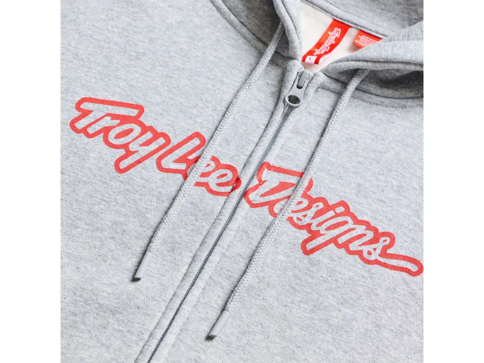 Troy Lee Designs Signature męska bluza z zamkiem błyskawicznym Gray heather/Red
