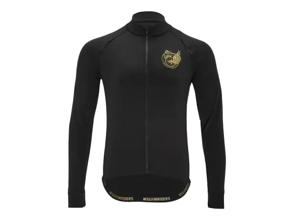Silvini Leverono męska koszulka długi rękaw Black/Gold