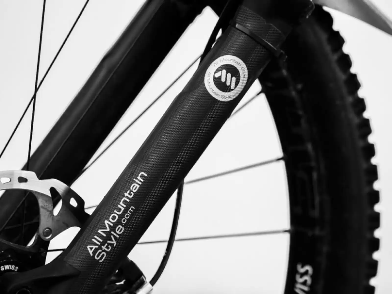 All Mountain Style ochronne naklejki na widelec Black/Silver