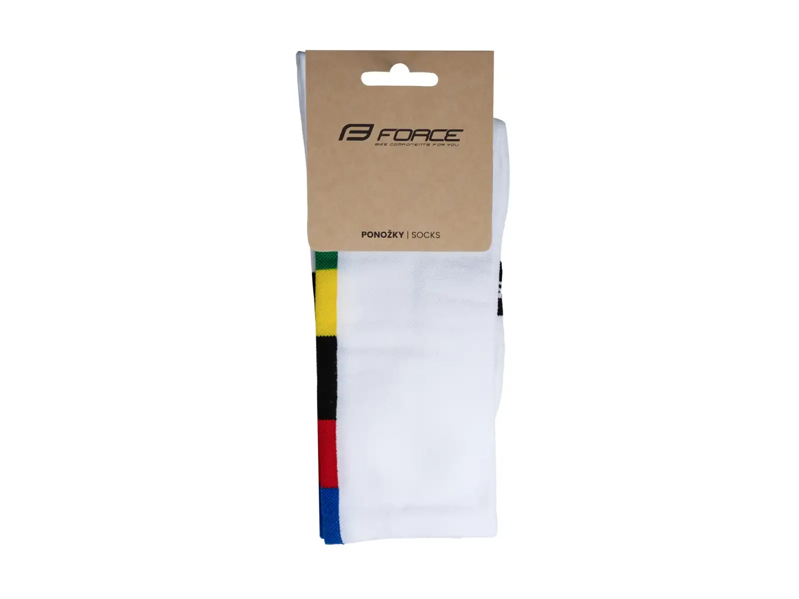 Force Long Pro Champion Slim skarpetki kolarskie białe