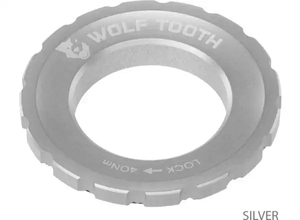 Wolf Tooth Centerlock zewnętrzna nakrętka srebrna