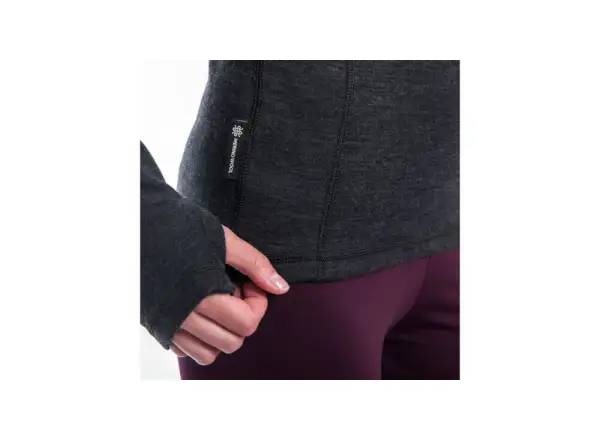 Sensor Merino Bold damska koszulka dlugi rękaw Anthracite Gray