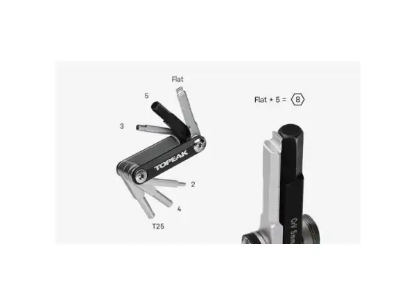 Topeak BB Hide'n Tool zestaw narzędzi 7 funkcji czarna