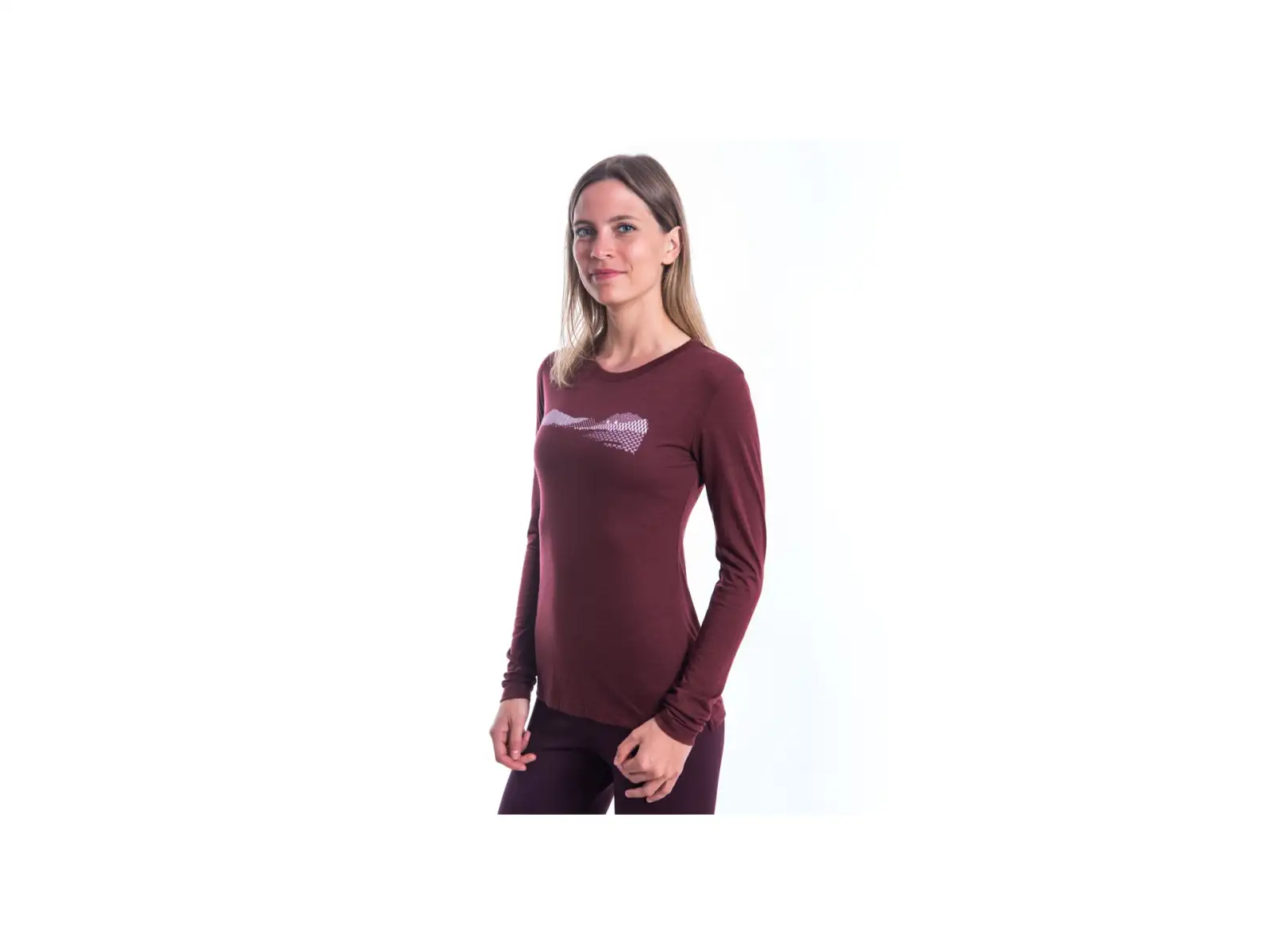 Sensor Merino Air PT Hills damska koszulka długi rękaw Port Red