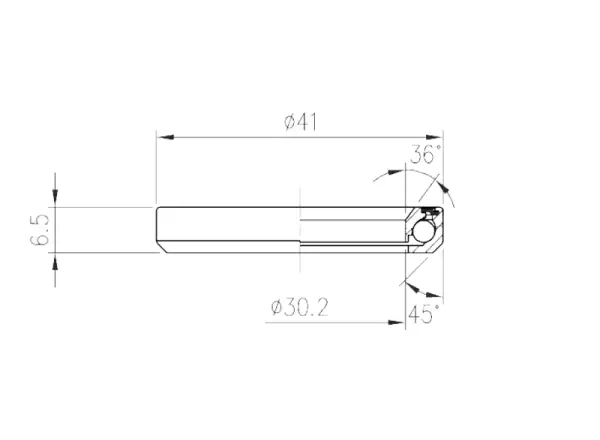 FSA TH-873E (MR122) 1-1/8" łożysko ACB 36x45 stopni