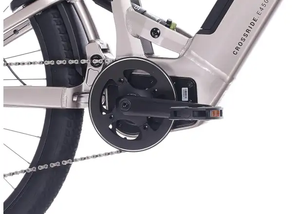 Rock Machine Crossride e450 FS niskonastupowe pełne zawieszenie rower elektryczny Sand Grey/Black