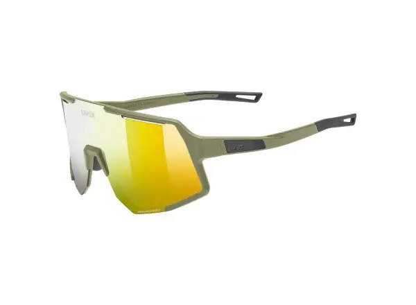 Uvex Sequenze CV okulary przeciwsłoneczne Olive Matt/Mirror Yellow