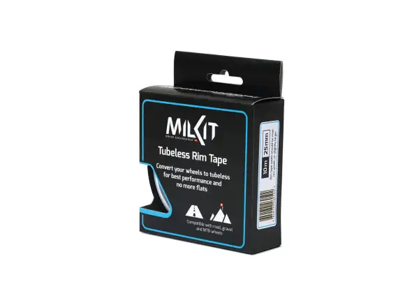 milKit taśma bezdętkowa do obręczy 10 m x 25 mm czarna