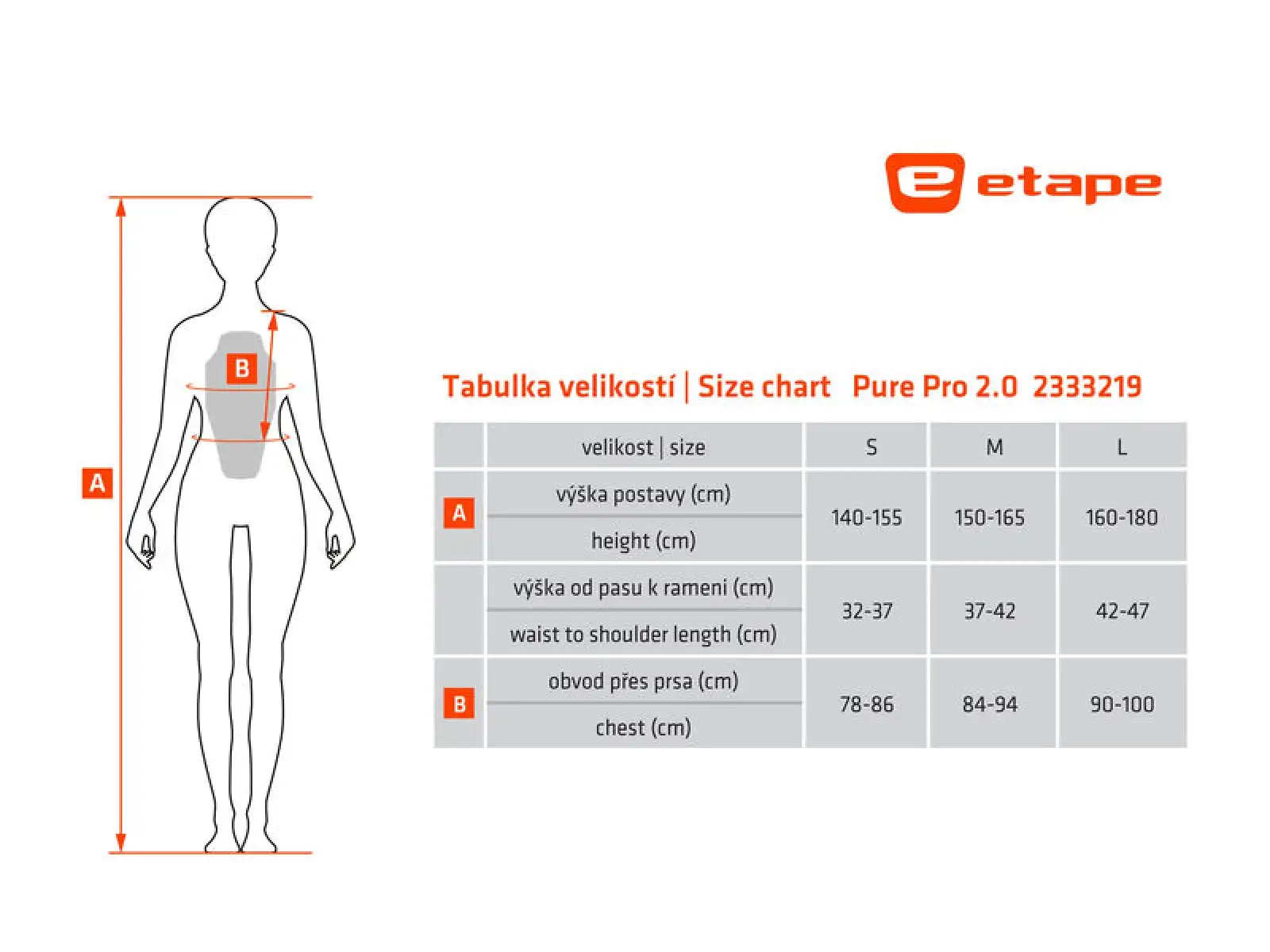 Etape Pure Pro 2.0 damska kamizelka z ochraniaczem kręgosłupa czarny/biały