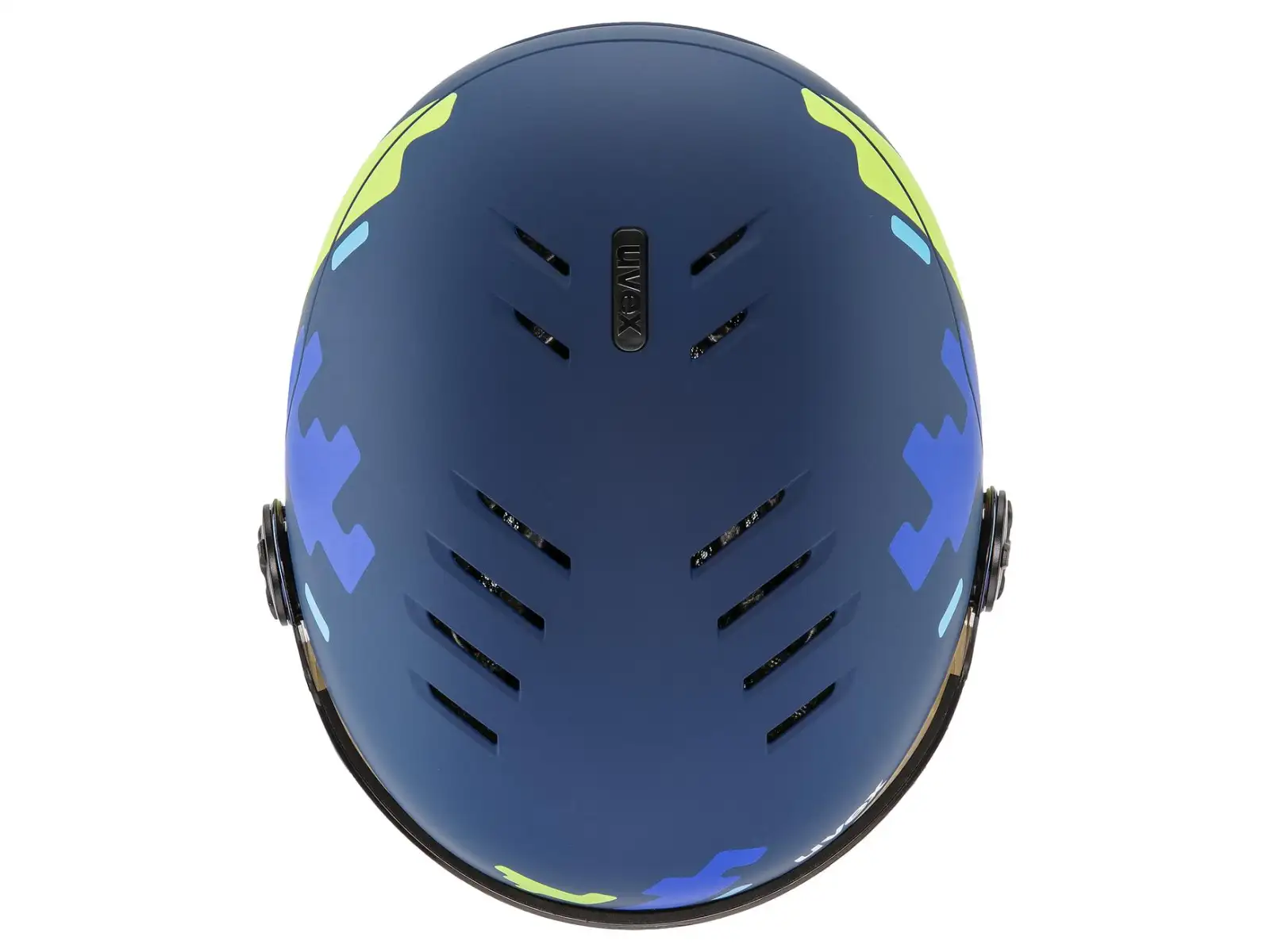 Uvex Rocket Jr Visor kask narciarski blue matt