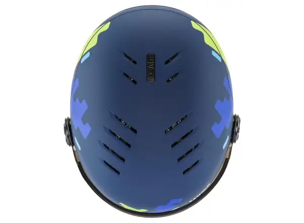 Uvex Rocket Jr Visor kask narciarski blue matt
